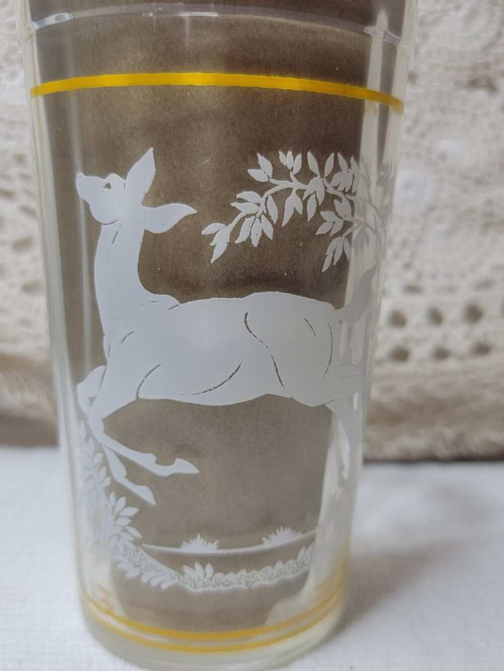 Hazel Atlas Deer Tumbler - Drinking Glass - Jar